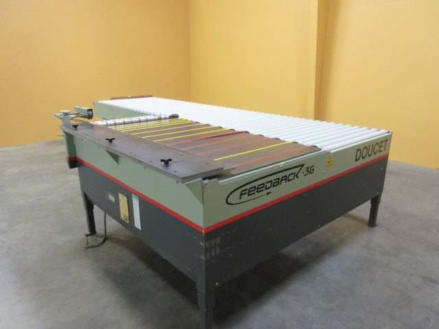 Used Doucet Receiving Conveyor - Model: FB-36-5-12-G