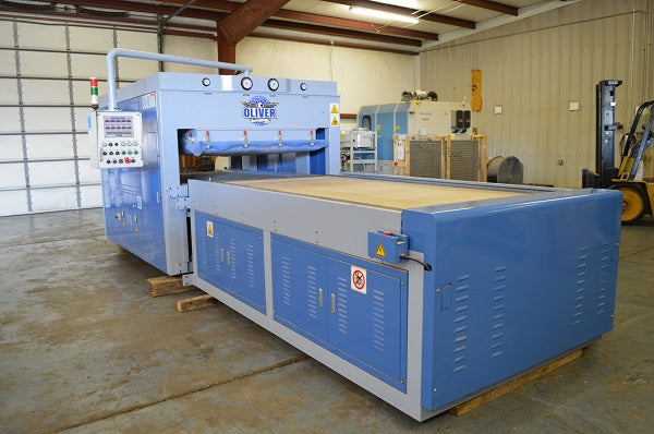 Used Oliver Membrane Press with Double Shuttle Tables - Model: 8015