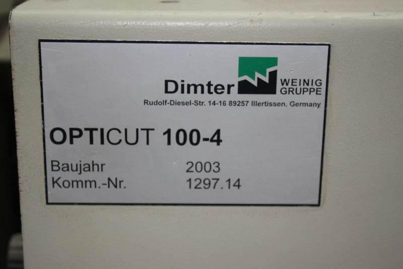 Used Dimter Opti-Cut Optimizing Saw - Model 104