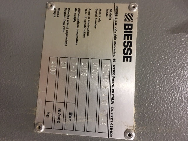 Used CNC Machining Center - Biesse Model ROVER B 4.40 FTK - Photo 12