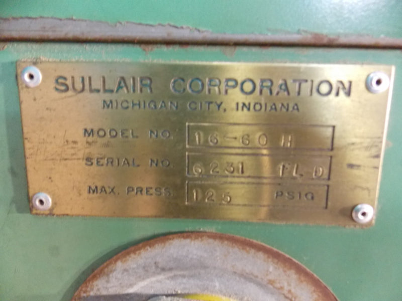 Used SullAir Air Compressor - Model 16-60 H - Photo 7