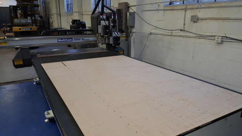 Used Multicam 5 ft x 10 ft CNC Router - Model  3-204-R