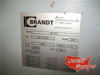 Used Brandt Automatic Edgebander – Model - KDF-6602C - Photo 3