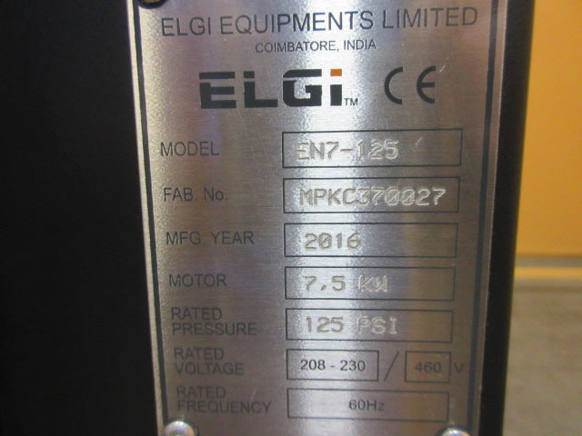 Used Aircell Rotary Screw Air Compressor - Model: ELGI EN07 - Photo 13