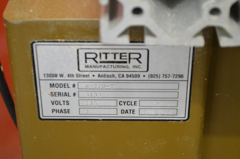 Used Ritter T-Pocket Hole Machine - Model R-220-T - Photo 5