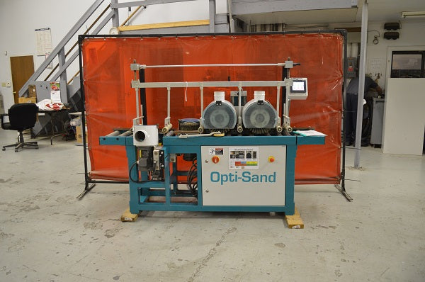 Used Opti-Sand Abrasive Brush Feed Thru Sander - Model L202