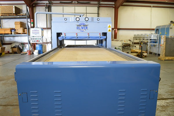 Used Oliver Membrane Press with Double Shuttle Tables - Model: 8015 - Detail 1