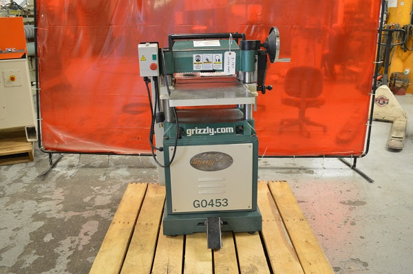 Used Grizzly 15 Inch Planer w/Byrd Tool Shelix Helical Head - Model G0453 