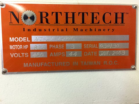 Used 52 Inch Single Head Wide Belt Sander - Northtech Model: NT-EV-1300C - Photo 4