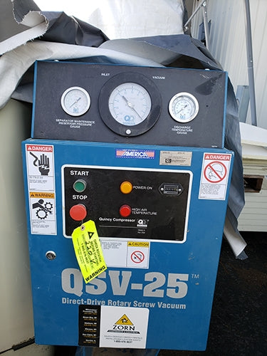 Used Quincy 25 HP Direct Drive Air Compressor - Model QSV-25 - Detail 2