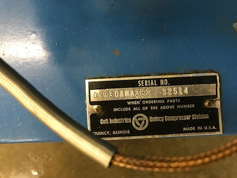 Used Quincy Air Compressor - Model QSB 30 - Detail 4