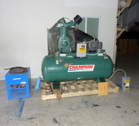 Used Champion 230-2 Cylinder Tank Mounted Air Compressor, - Model CASRSA31, HRS-12ADV - Photo 3