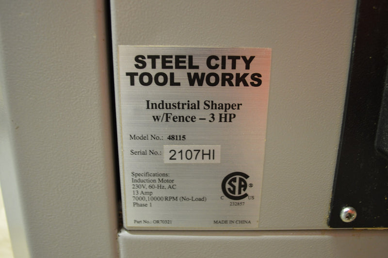 Used Steel CIty Spindle Shaper - Model: 48115 - Photo 8