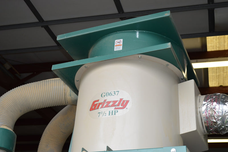Used Grizzly 5HP Cyclone Dust Collector - Model: G0637 - Photo 3