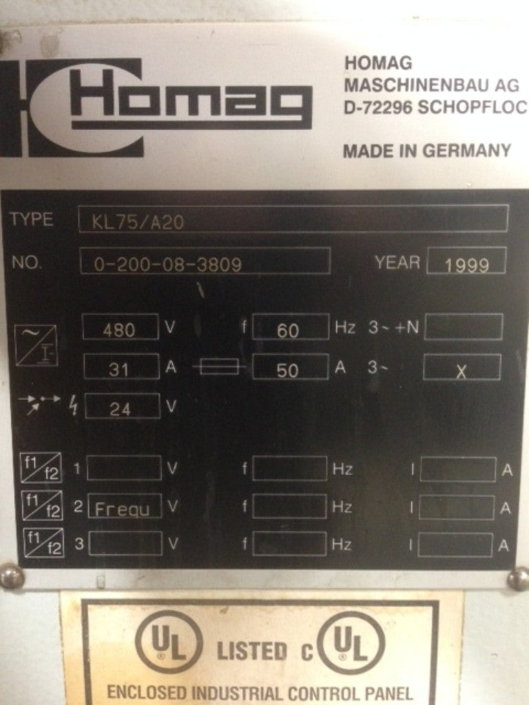 Used Homag One Sided Edgebander - Model SE9500 - Photo 8