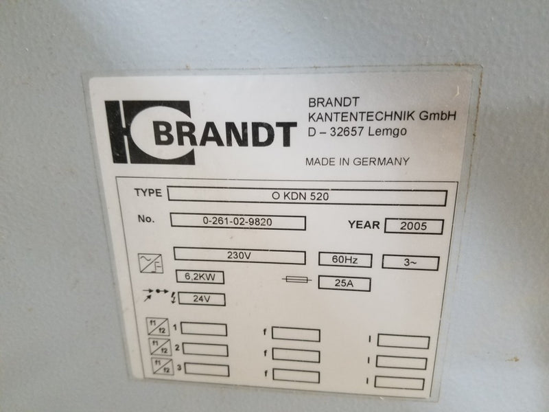 Used Brandt Automatic Edgebander - Model Optimat KDN-520 - Detail 5