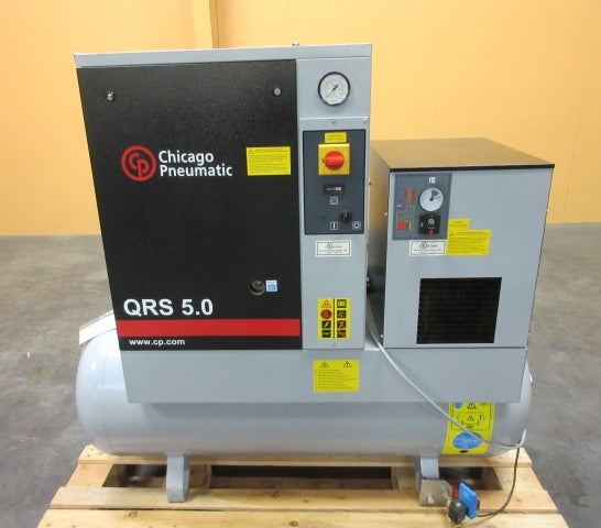 Used Chicago Pneumatics Rotary Screw Air Compressor - Model QRS 5.0 - Photo 1