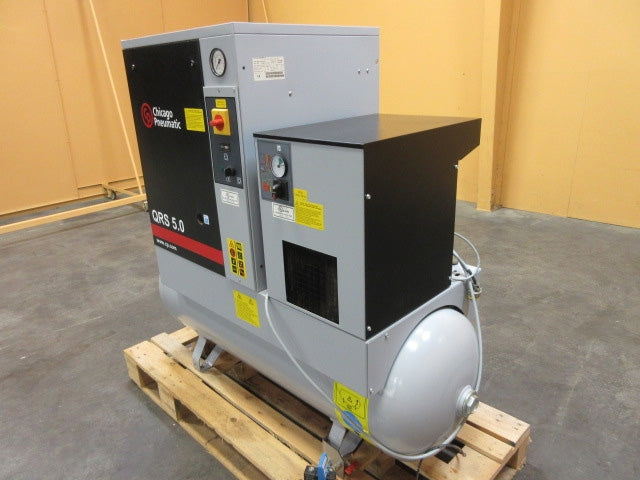 Used Chicago Pneumatics Rotary Screw Air Compressor - Model QRS 5.0 - Photo 2