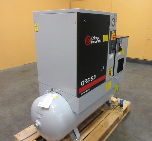 Used Chicago Pneumatics Rotary Screw Air Compressor - Model QRS 5.0 - Photo 3