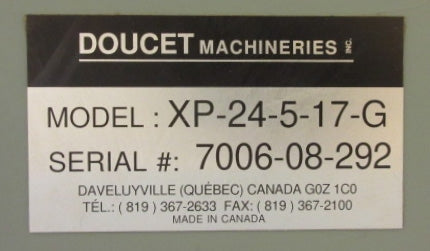 Used Doucet Conveyor - Model: XP-24-5-17-G - Photo 9