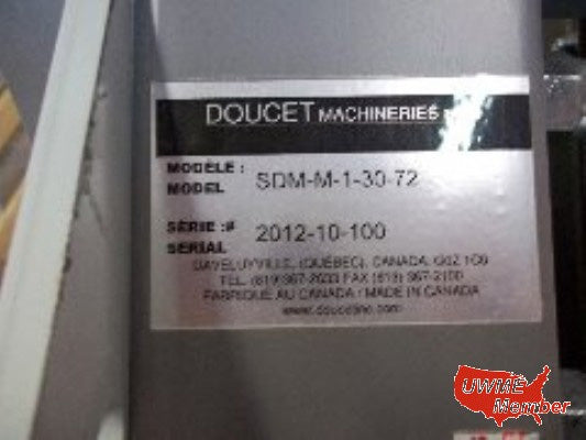 Used Doucet Miter Door Assembly Unit – Model SDM - Photo 2