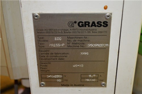 Used Grass – Eco Press P Hinge Boring Machine - Photo 8