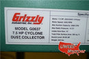 Used Grizzly 7.5 HP Cyclone Dust Collector – Model - G0637 7.5 - Photo 3