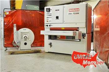 Used Single Head Wide Belt Sander - Butfering Model E-Line 11C - 43 Inch - Photo 4