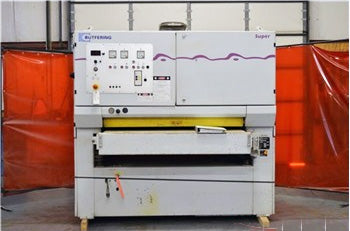 Used Three Head Wide Belt Sander - Butfering Optimat 313 MRL- Photo 1