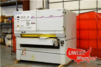 Used Three Head Wide Belt Sander - Butfering Optimat 313 MRL- Photo 2